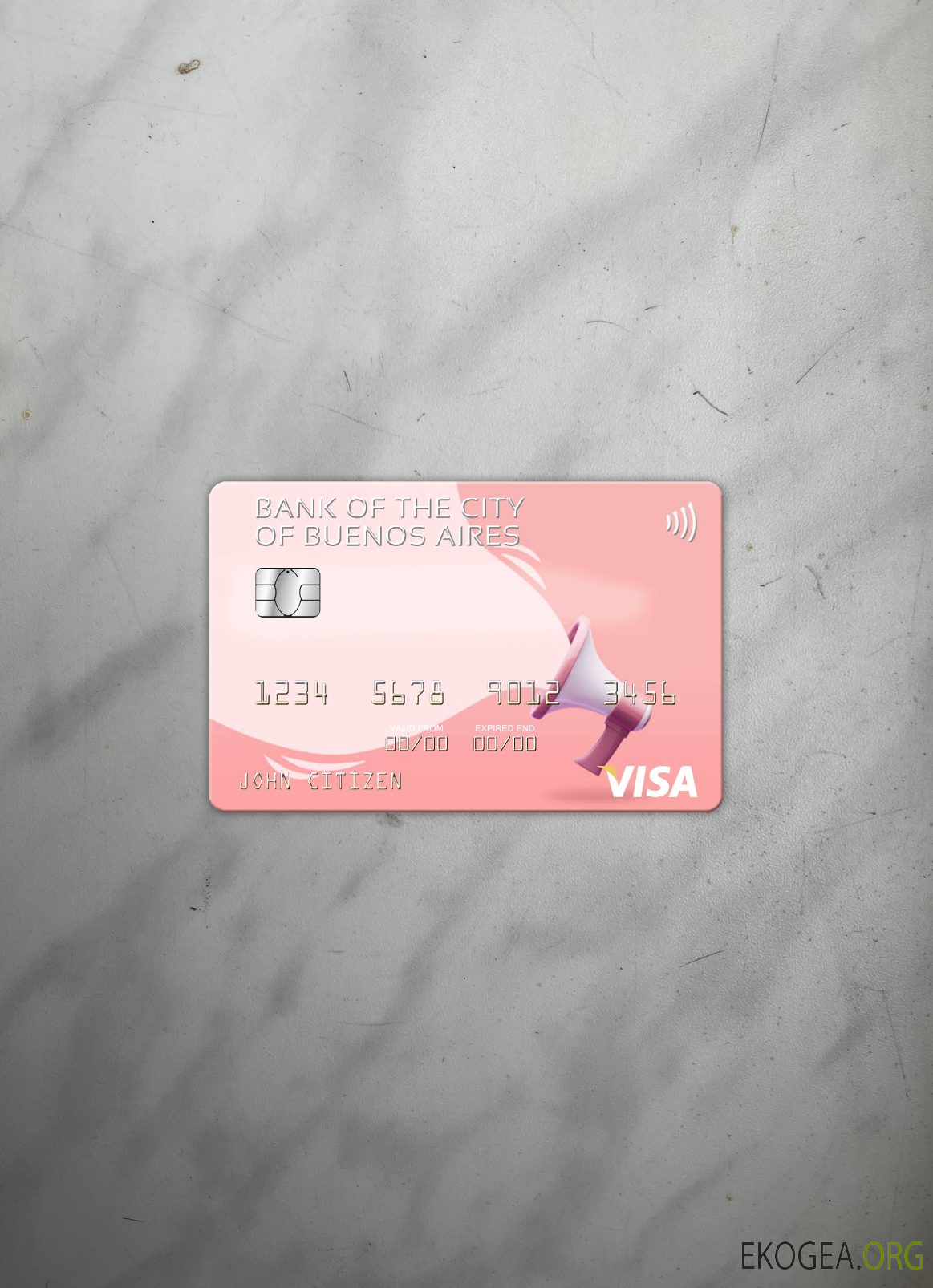 Banque argentine de la ville de Buenos Aires carte visa photolook , avant